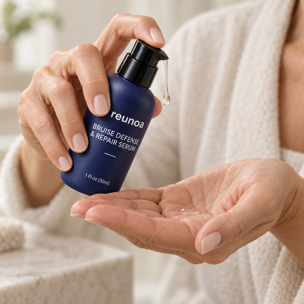 Dispensing the serum from the airless pump